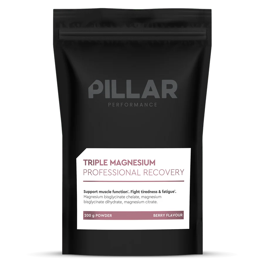 Pillar Triple Magnesium Professional Recovery Powder - Natural Berry - 200g Pouch Bag